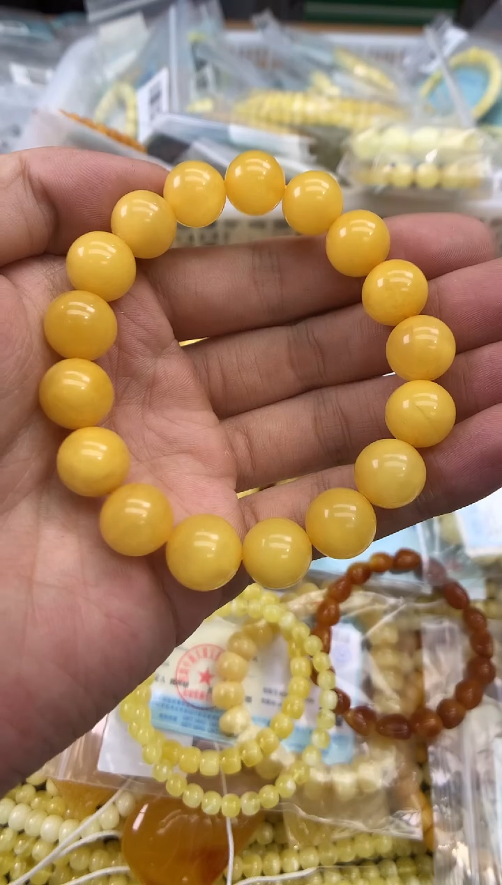 裸石蜜蜡未镶嵌手串