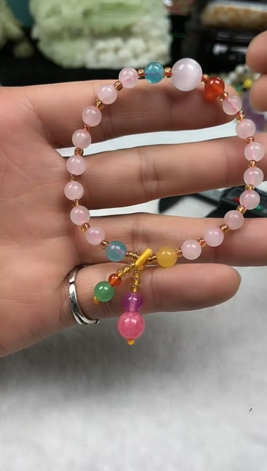 【闪购商品】水晶手链未镶嵌粉晶手串