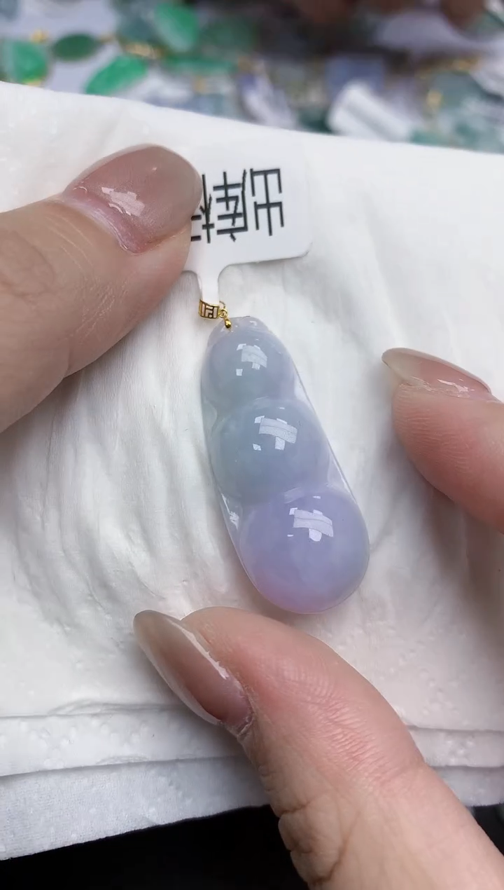 【闪购商品】翡翠颈饰18K金镶嵌天然缅甸翡翠A货