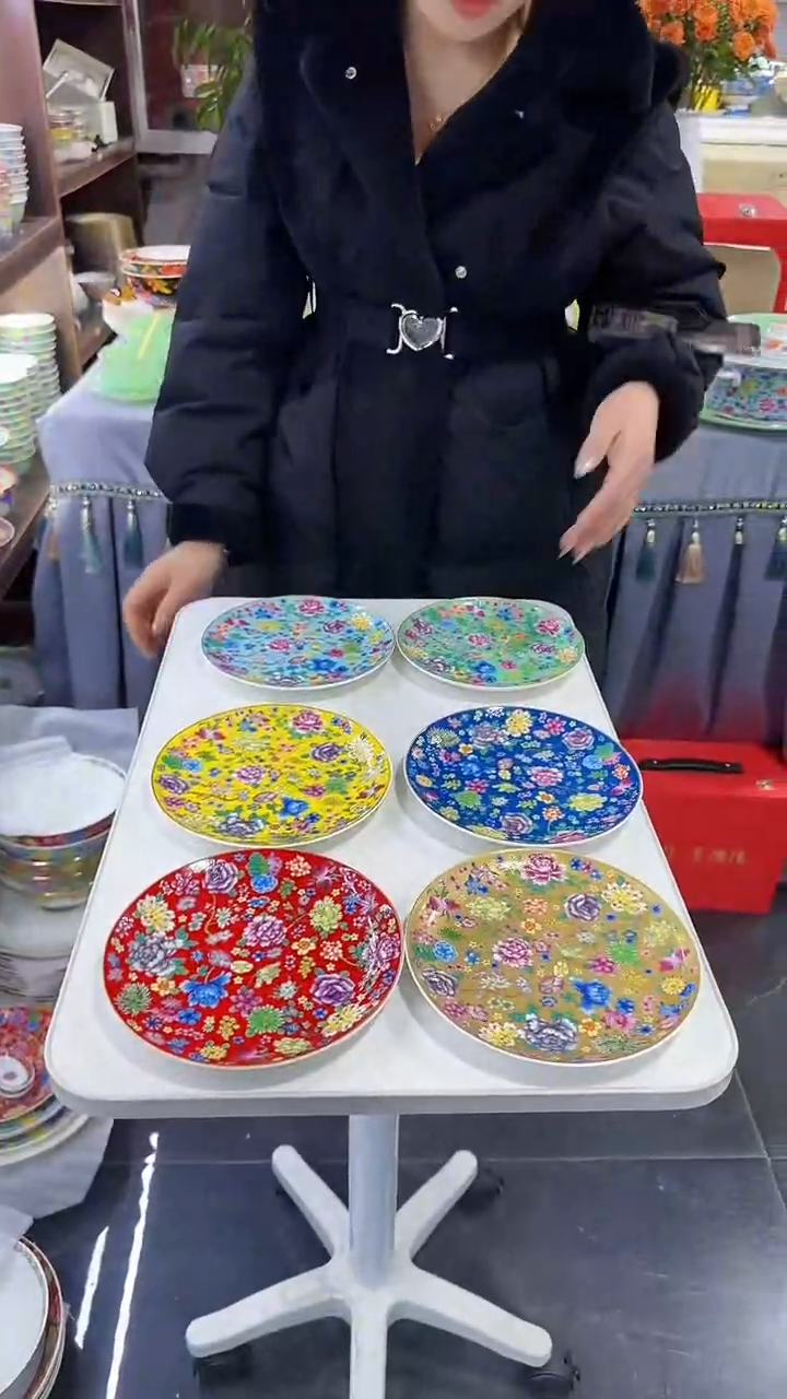 【闪购商品】瓷片7英寸骨碟6个景德镇陶瓷【秦坊】