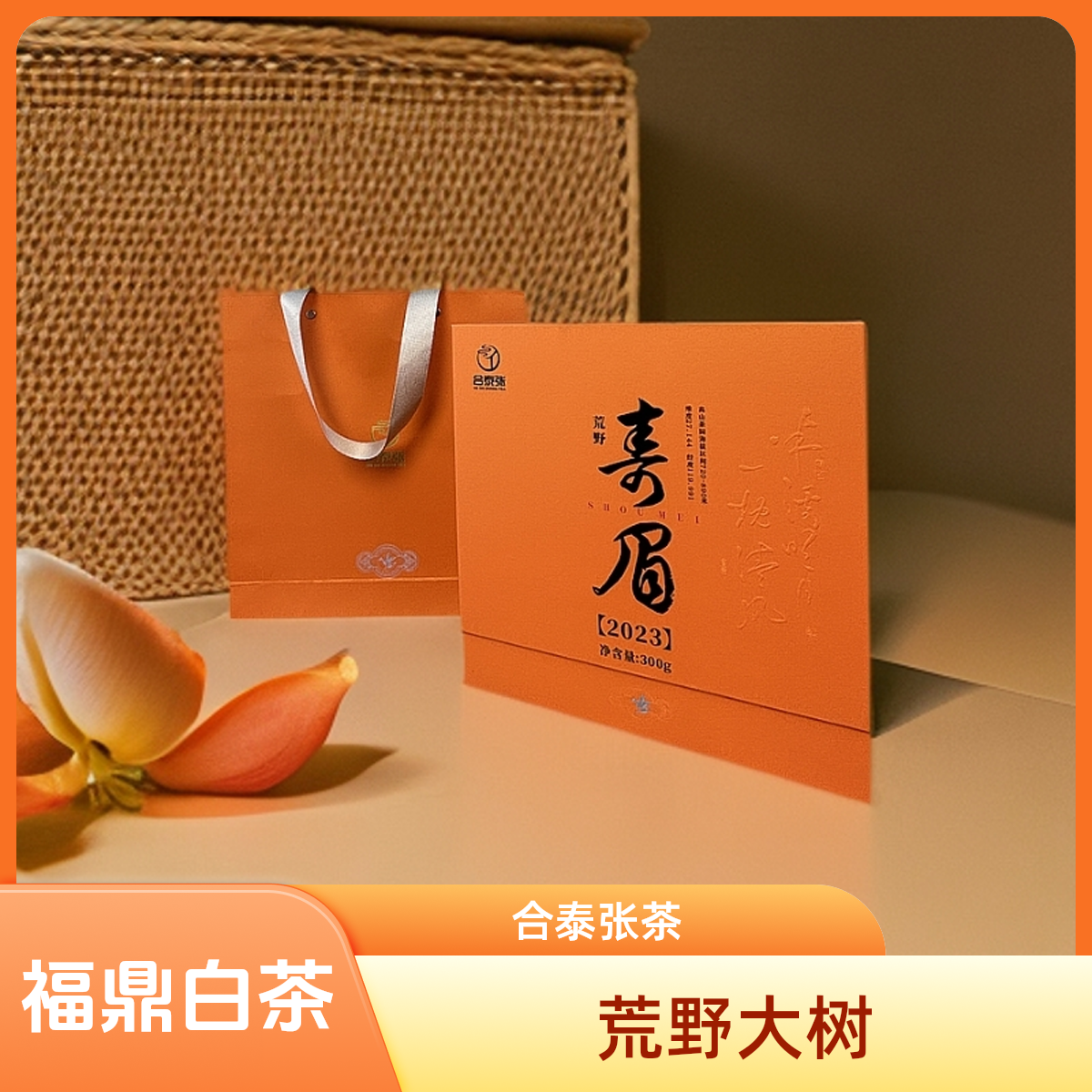 【40年高枞荒野】2023年福鼎磻溪荒野寿眉300g饼茶带 礼盒