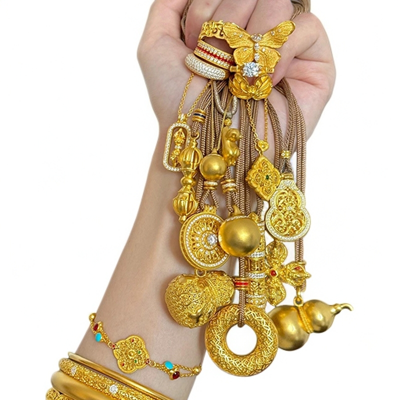 铜合金合成锆石项链 直播间专属链接铜合金项链吊坠新品链接