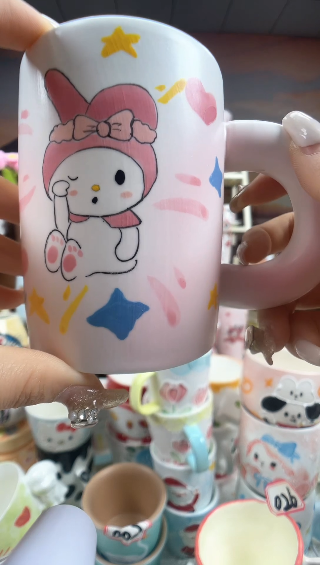 【闪购商品】景德镇手工手绘高温釉下彩陶瓷杯