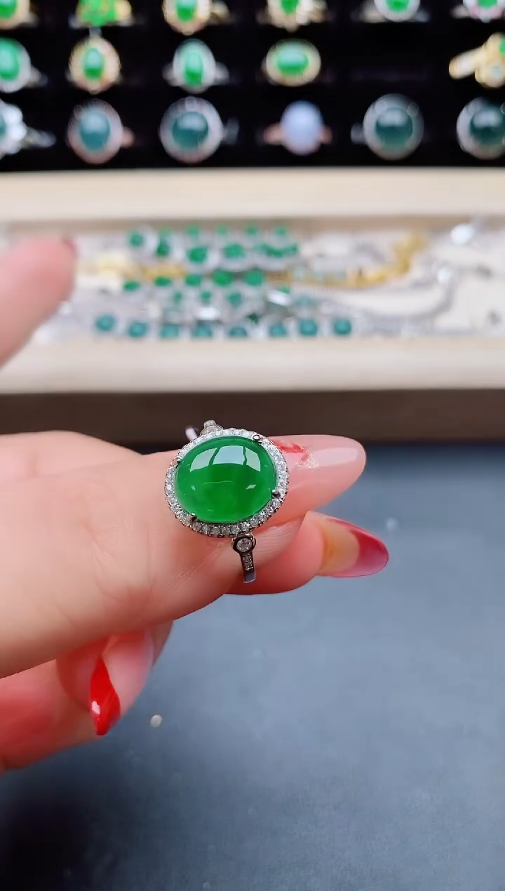 【闪购商品】翡翠戒指银S925镶嵌05805508