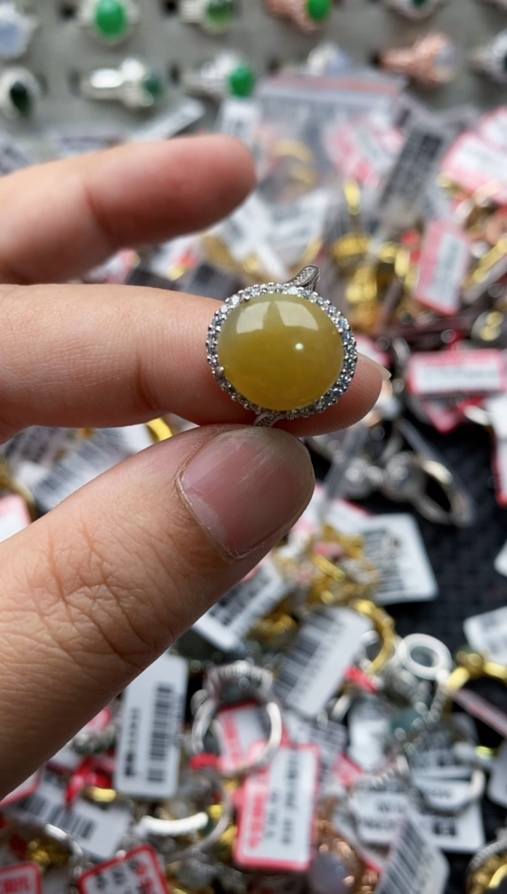 【闪购商品】翡翠戒指银S925镶嵌333333---9