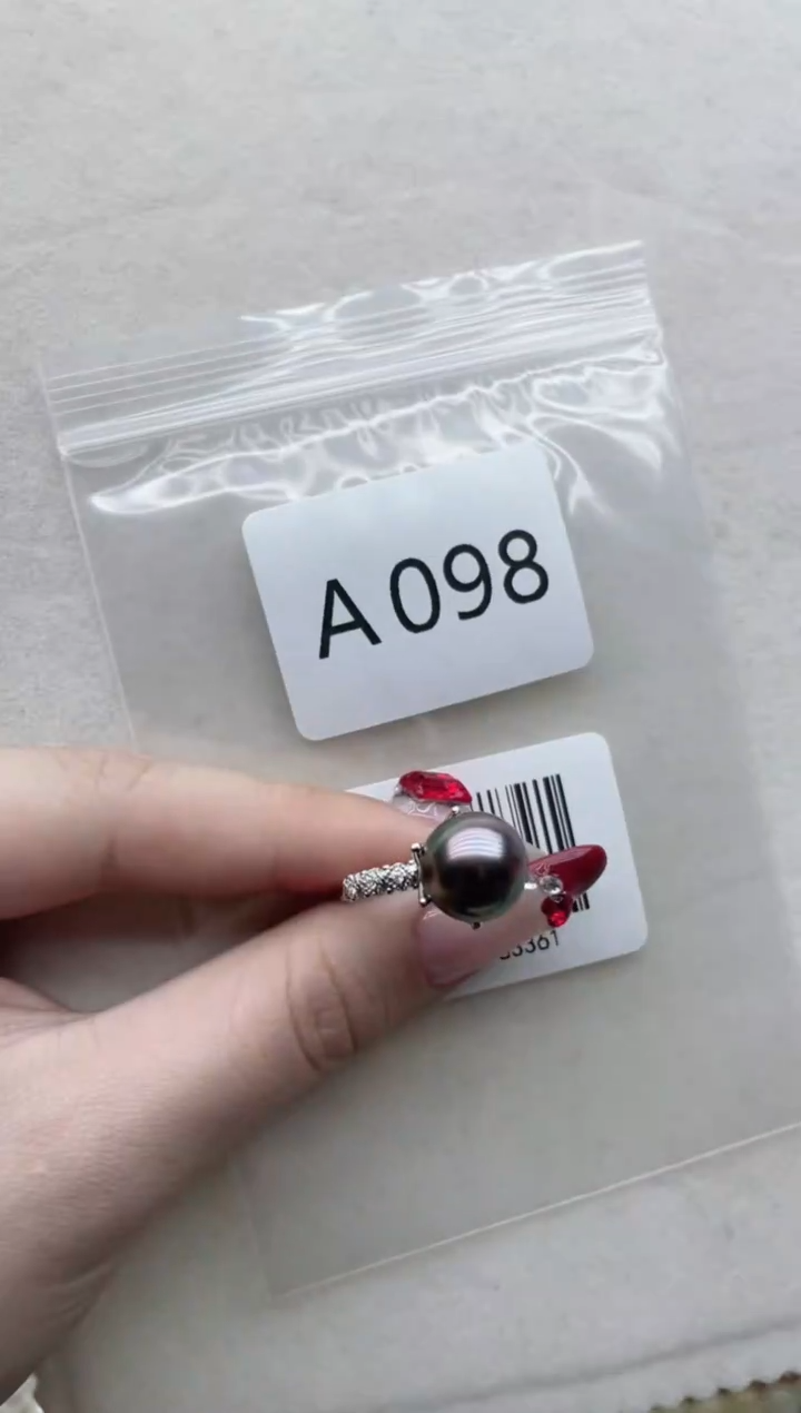 【闪购商品】海水珍珠戒指银S925镶嵌A098