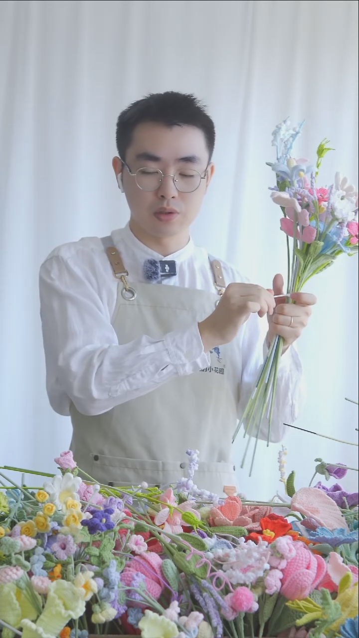 【9包装】猫三的小花园 钩织花艺