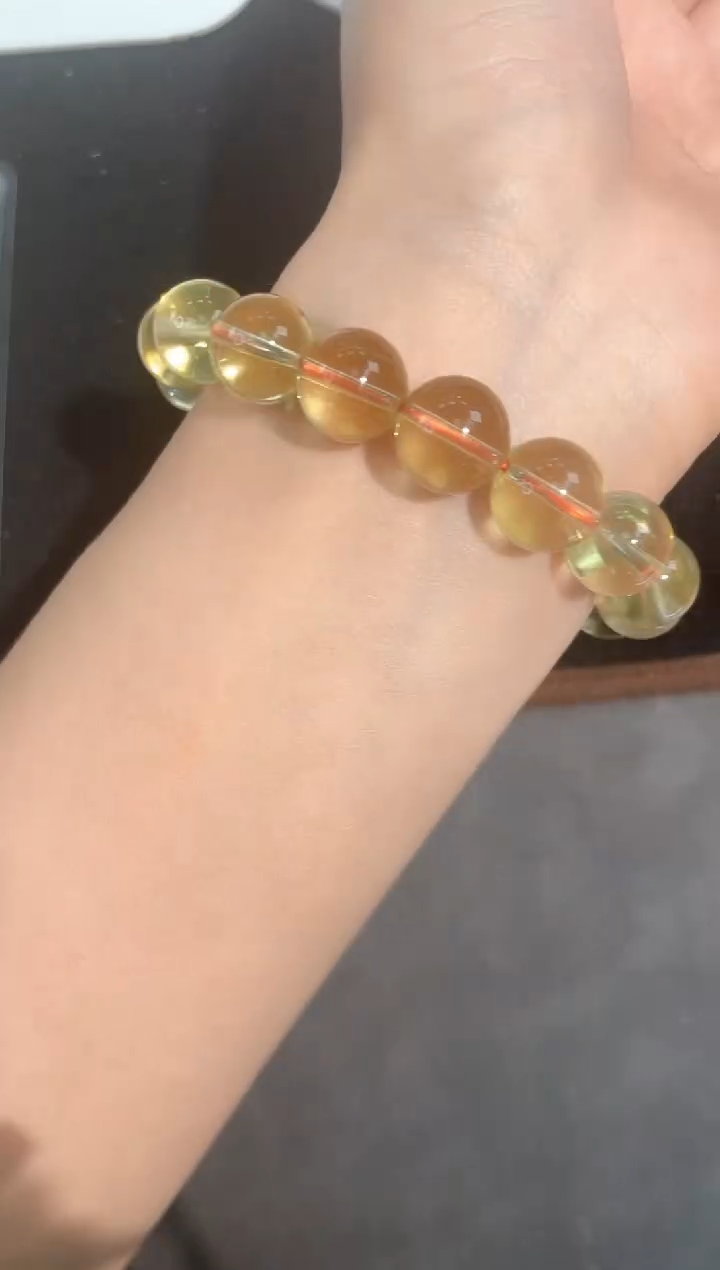 【闪购商品】水晶手链未镶嵌9号黄水单圈11mm