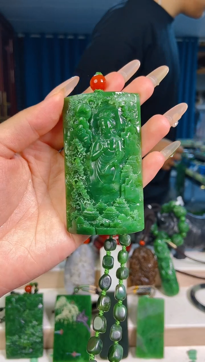 和田玉未镶嵌挂件1