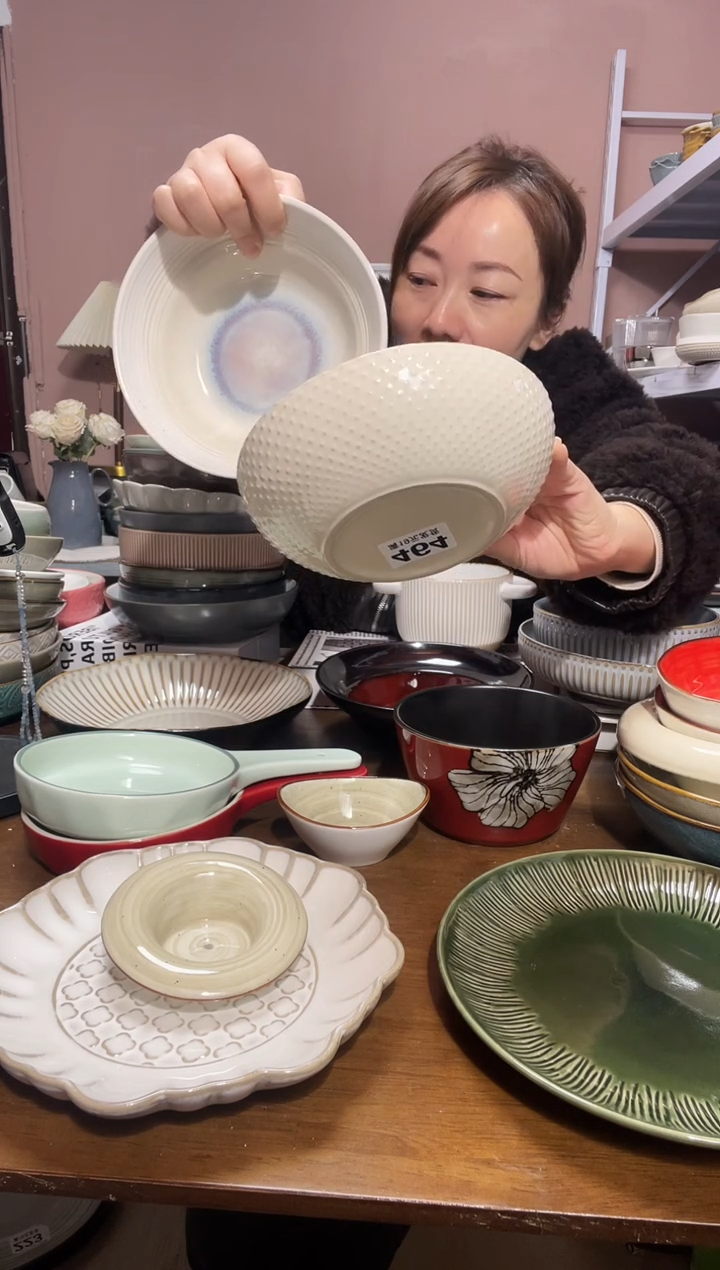 陶瓷微瑕（2个装）草帽碗+双面碗