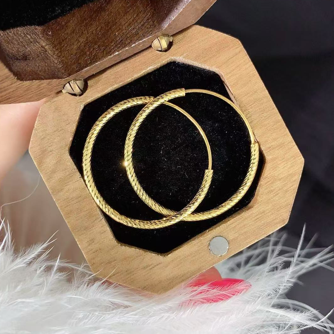 【伟新源】足金999 5G工艺 极光耳圈（点击选择克重）