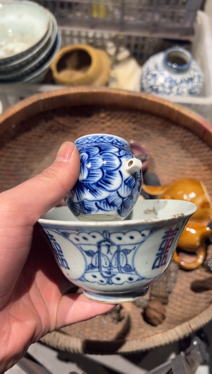 闲****着秒拍秒付瓷铜摆件