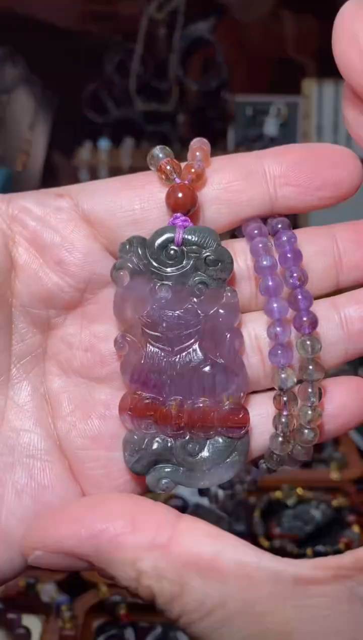 【闪购商品】水晶吊坠套链未镶嵌极光23