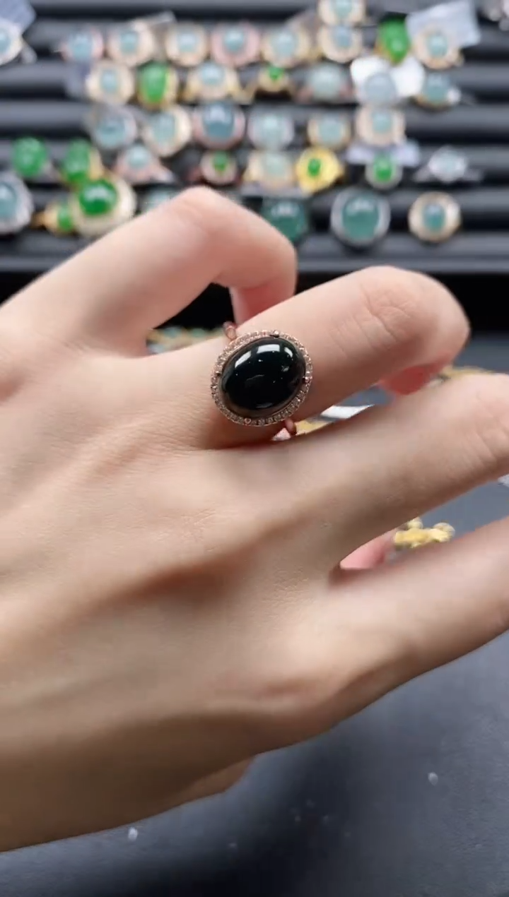 【闪购商品】翡翠戒指银S925镶嵌51151