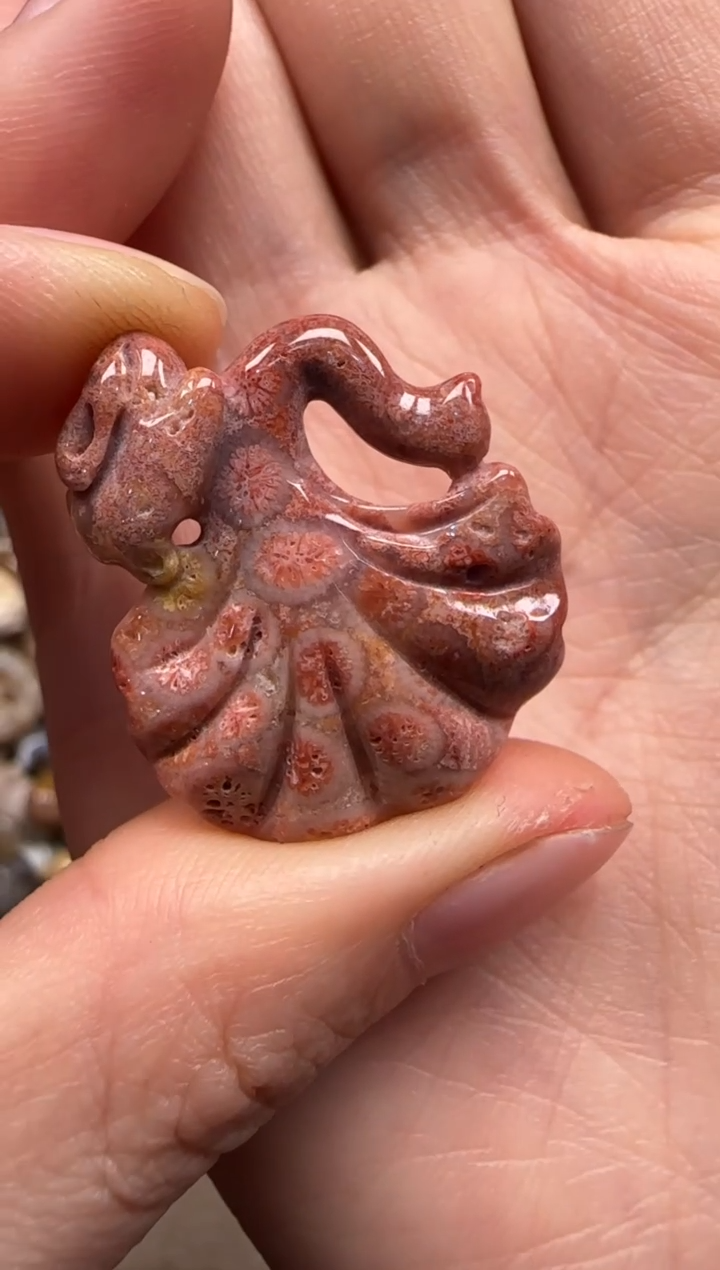 【闪购商品】硅化珊瑚（珊瑚玉）颈饰未镶嵌499