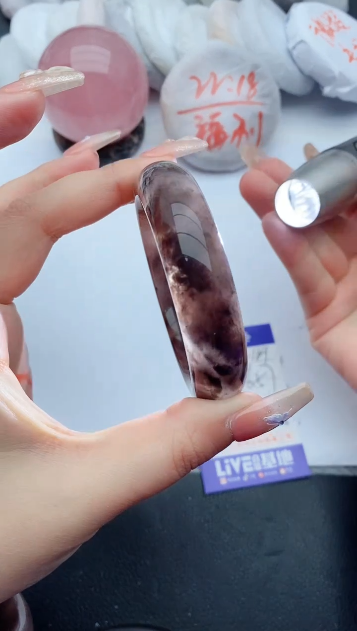 【闪购商品】石英质玉手镯未镶嵌F169+56/57