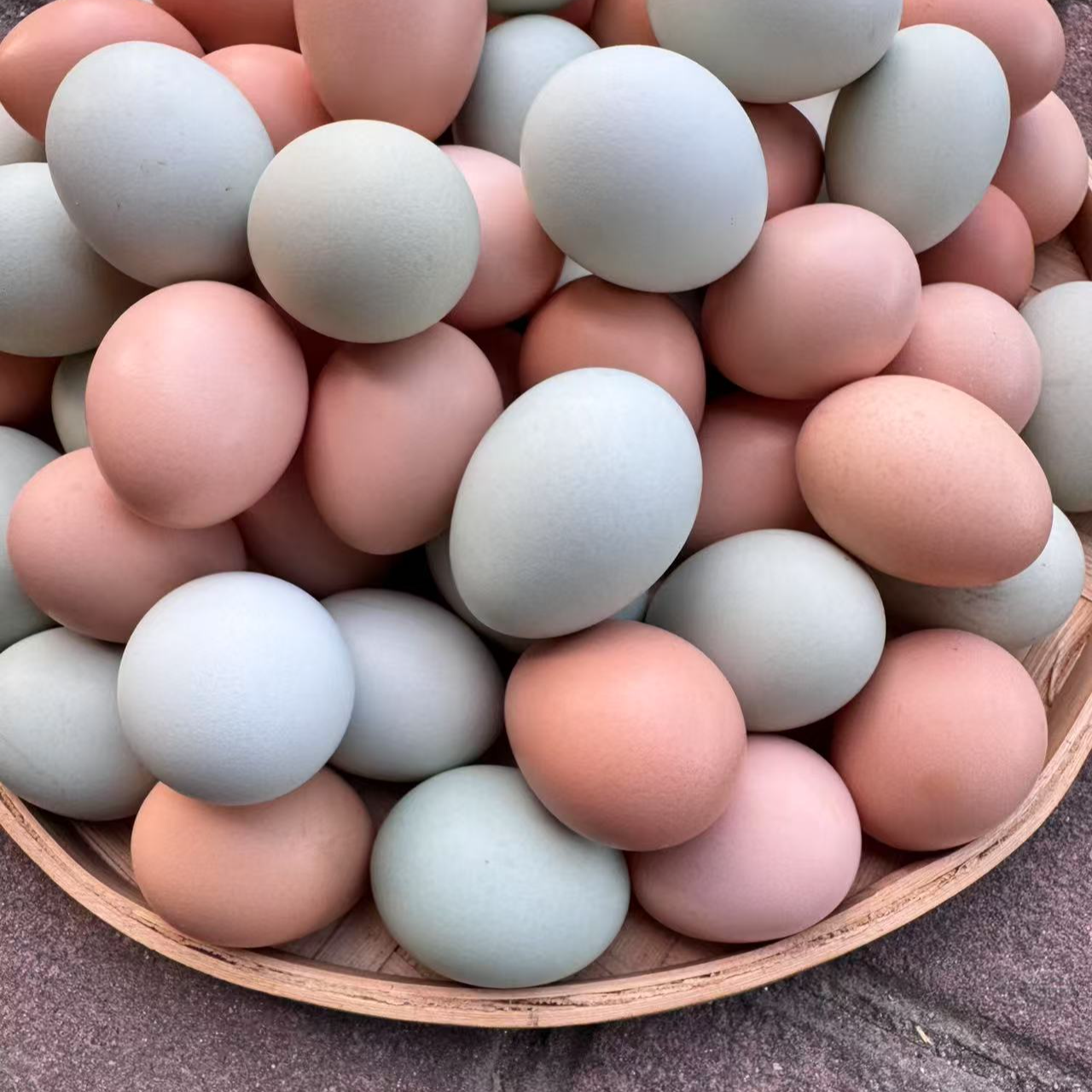 农村散养现捡新鲜营养健康初生土鸡蛋 【绿粉壳混装50枚】 顺丰包邮