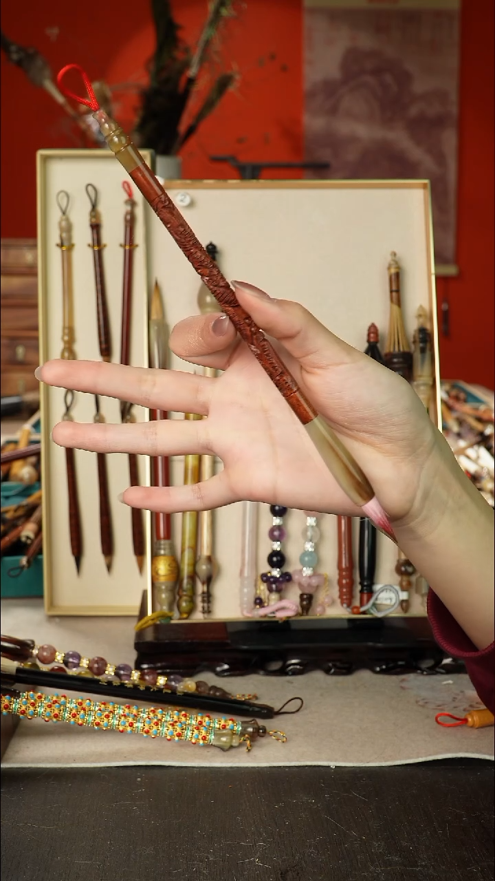 151号闪孤品高货毛笔链接 清水试笔 蘸墨不退