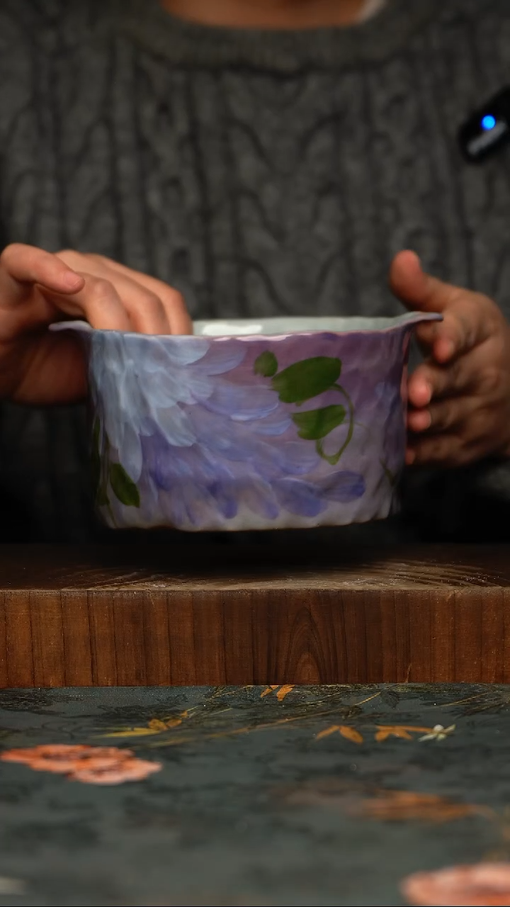 瓷片釉下彩手工手绘同款