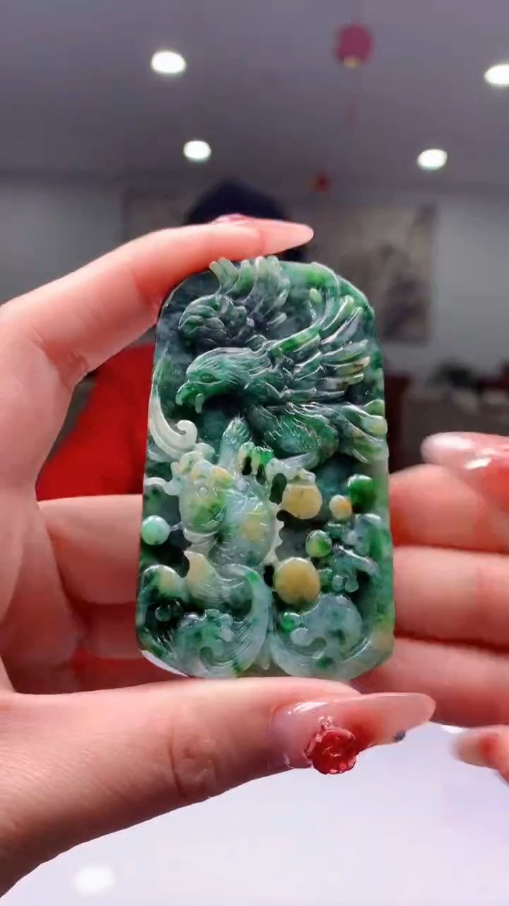 【闪购商品】定制翡翠未镶嵌1061ry-毛货挂件15