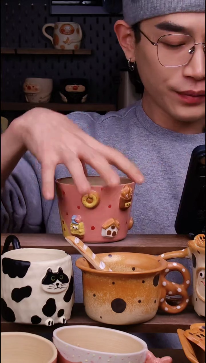 杯子陶景德镇可爱设计师款陶瓷