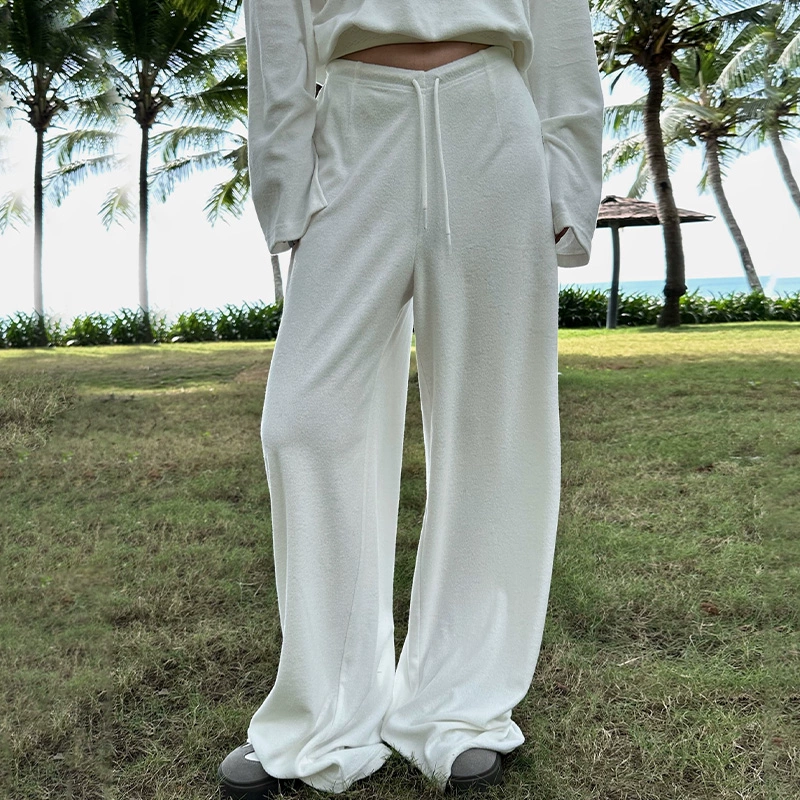 法式复古阔腿裤女秋冬慵懒风垂感休闲直筒裤