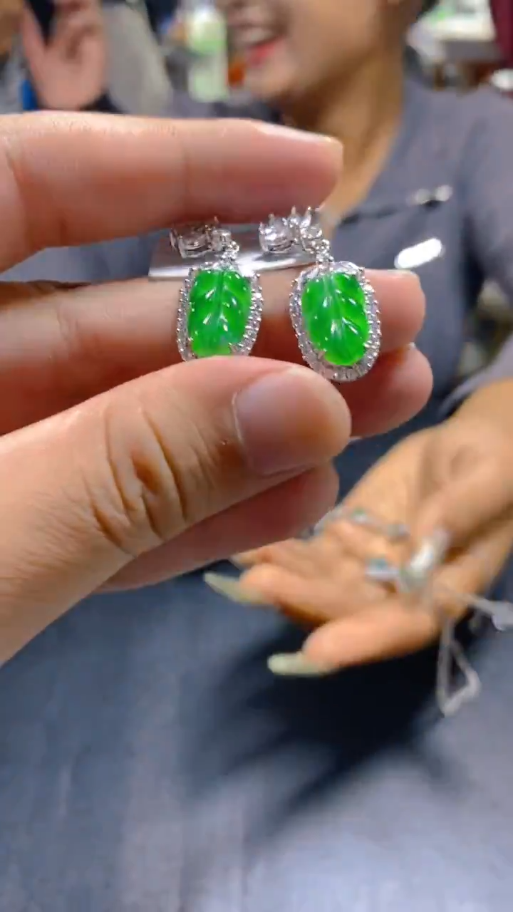 【闪购商品】翡翠耳饰未镶嵌0883610697多样性发一