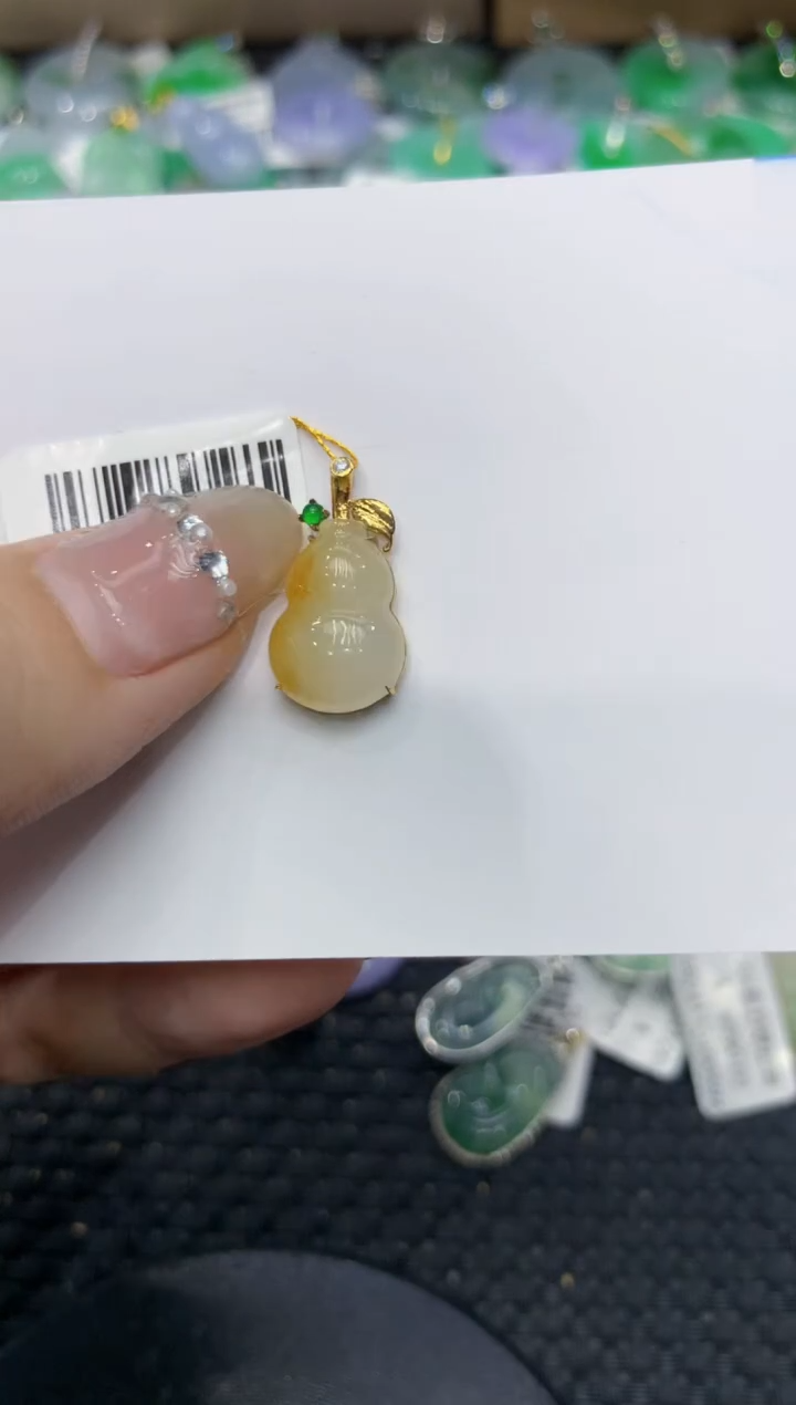 【闪购商品】翡翠颈饰18K金镶嵌222222222