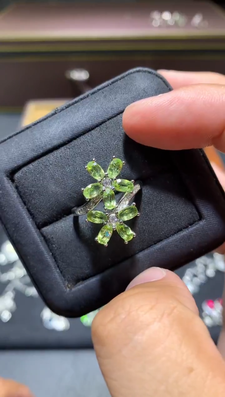 未镶嵌戒指橄榄石D40