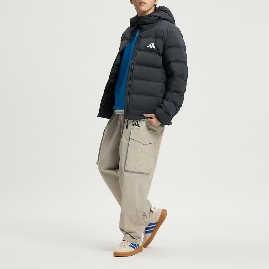 阿迪达斯/adidas男子保暖舒适运动休闲百搭外套连帽羽绒服 KH3993
