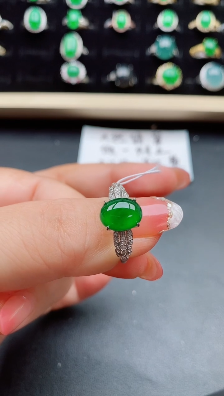 【闪购商品】翡翠戒指银S925镶嵌05800