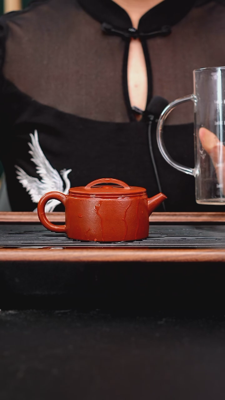 茶壶紫砂全手工小煤窑朱泥汉瓦180cc