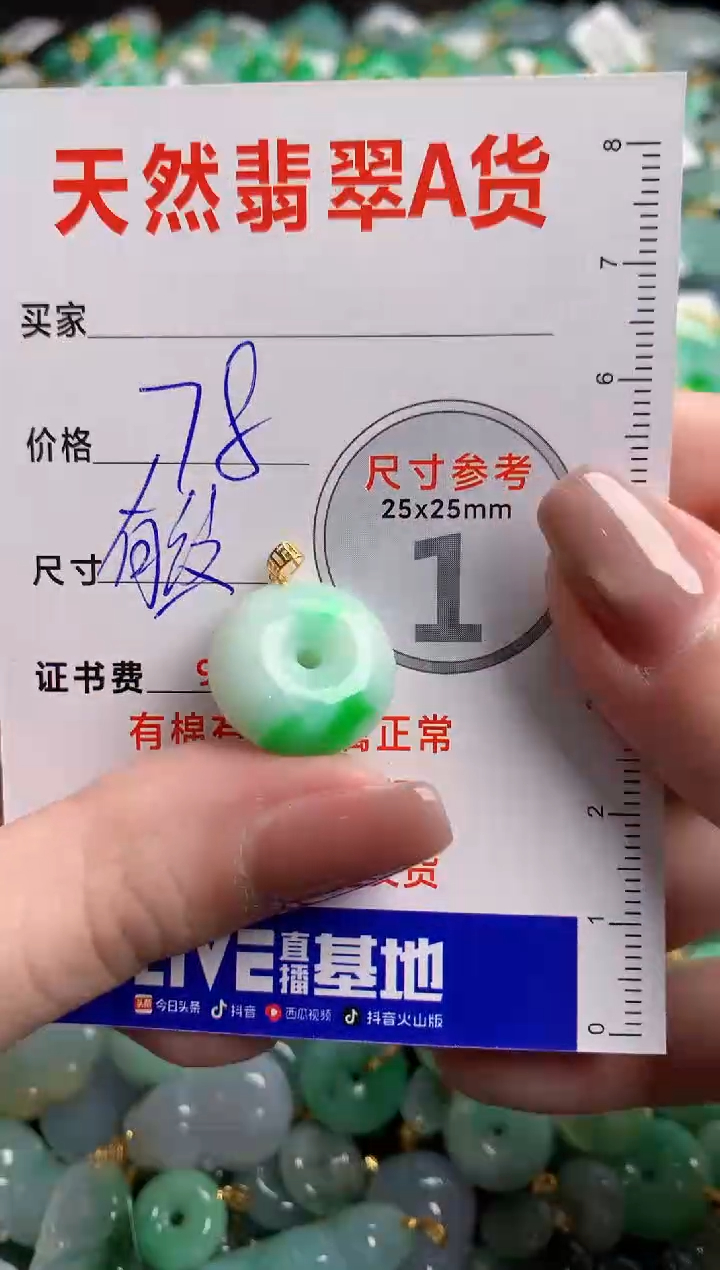 翡翠18K金镶嵌颈饰0364818535