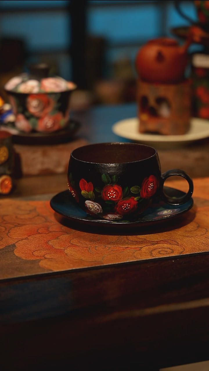 陶瓷景德镇高温釉下彩手工手绘款式