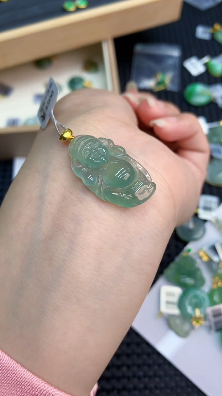 【闪购商品】翡翠颈饰18K金镶嵌            8