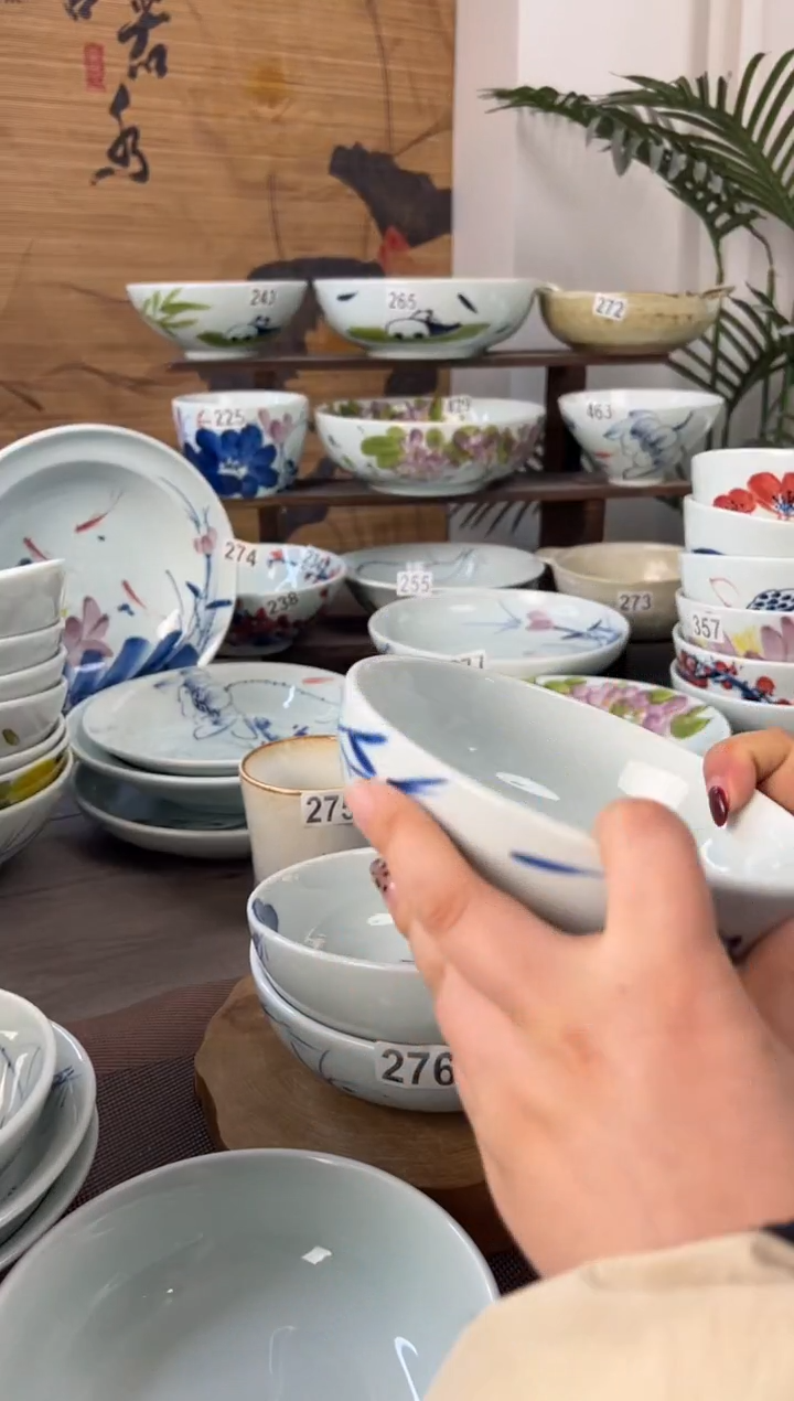 明舟中暇手绘6寸罗汉碗（随机图案单只装）