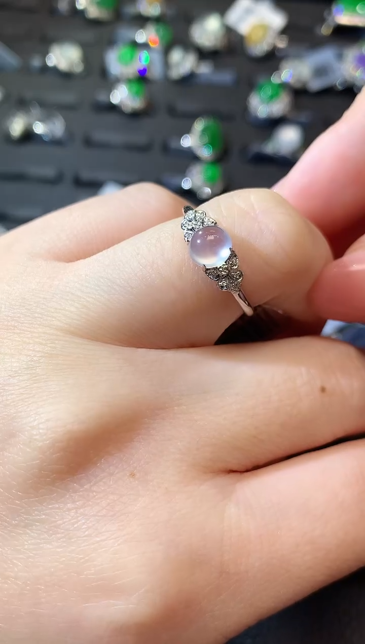 【闪购商品】翡翠戒指18K金镶嵌C84 翡翠