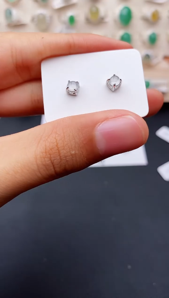 【闪购商品】翡翠戒指银S925镶嵌缅甸翡翠