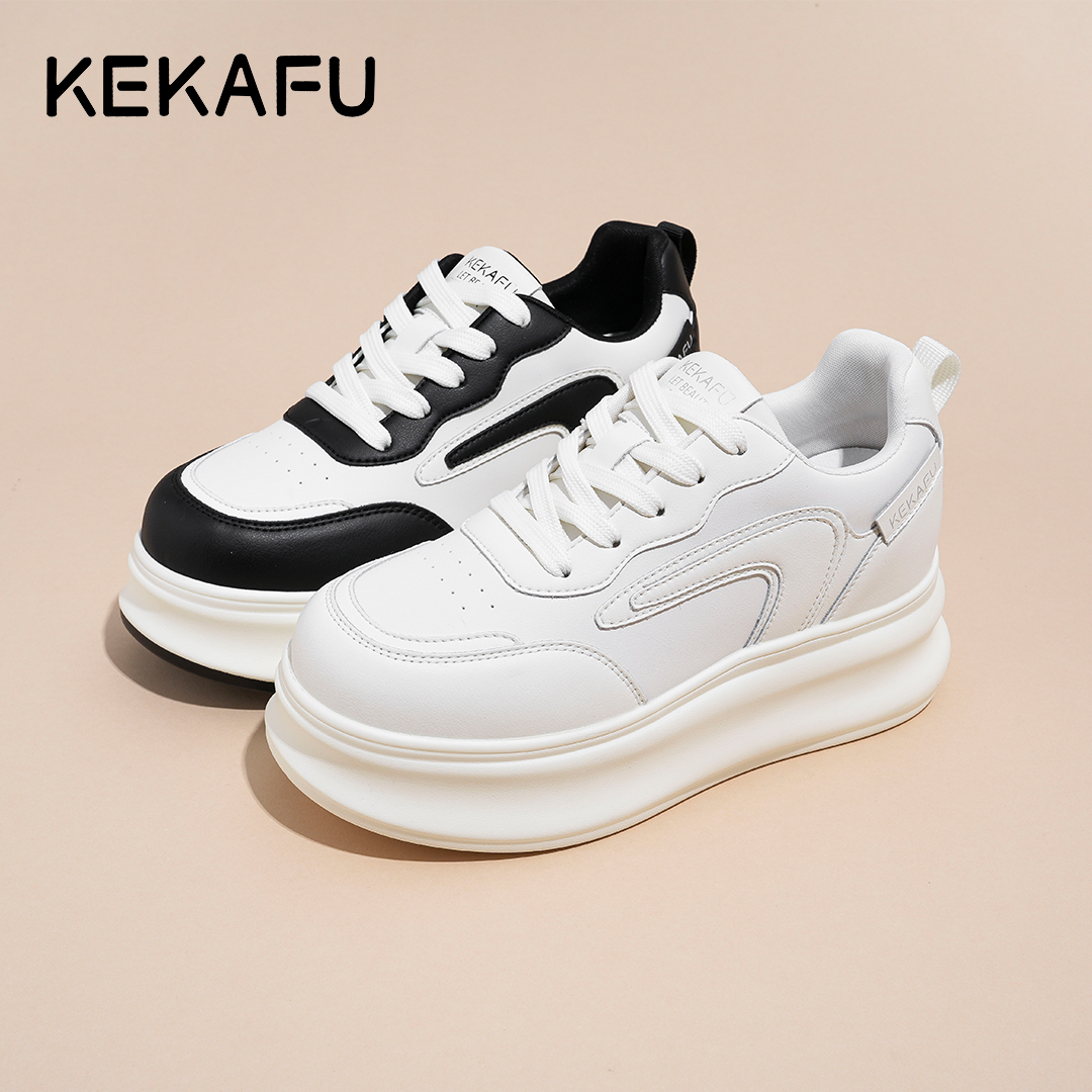 KEKAFU/珂卡芙【隐形增高6CM】柔软舒适时尚2025四季百搭小白鞋