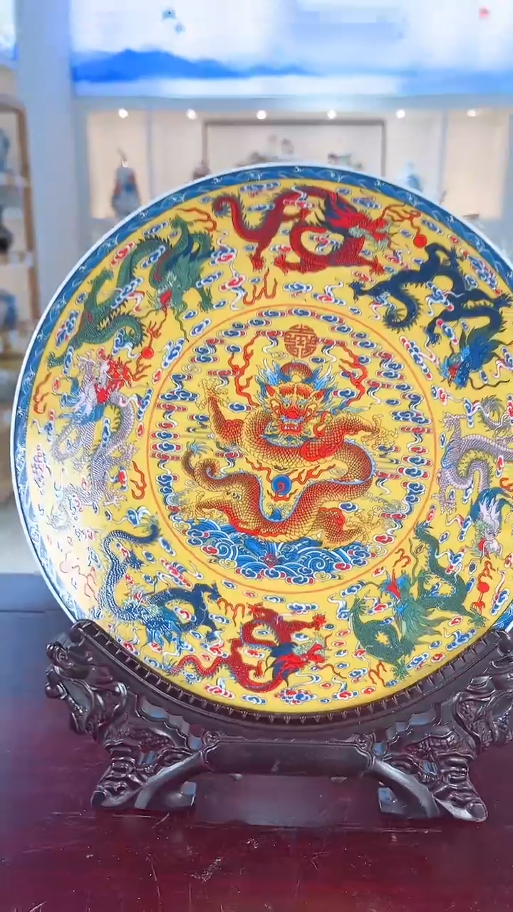 摆件景德镇陶瓷装饰盘