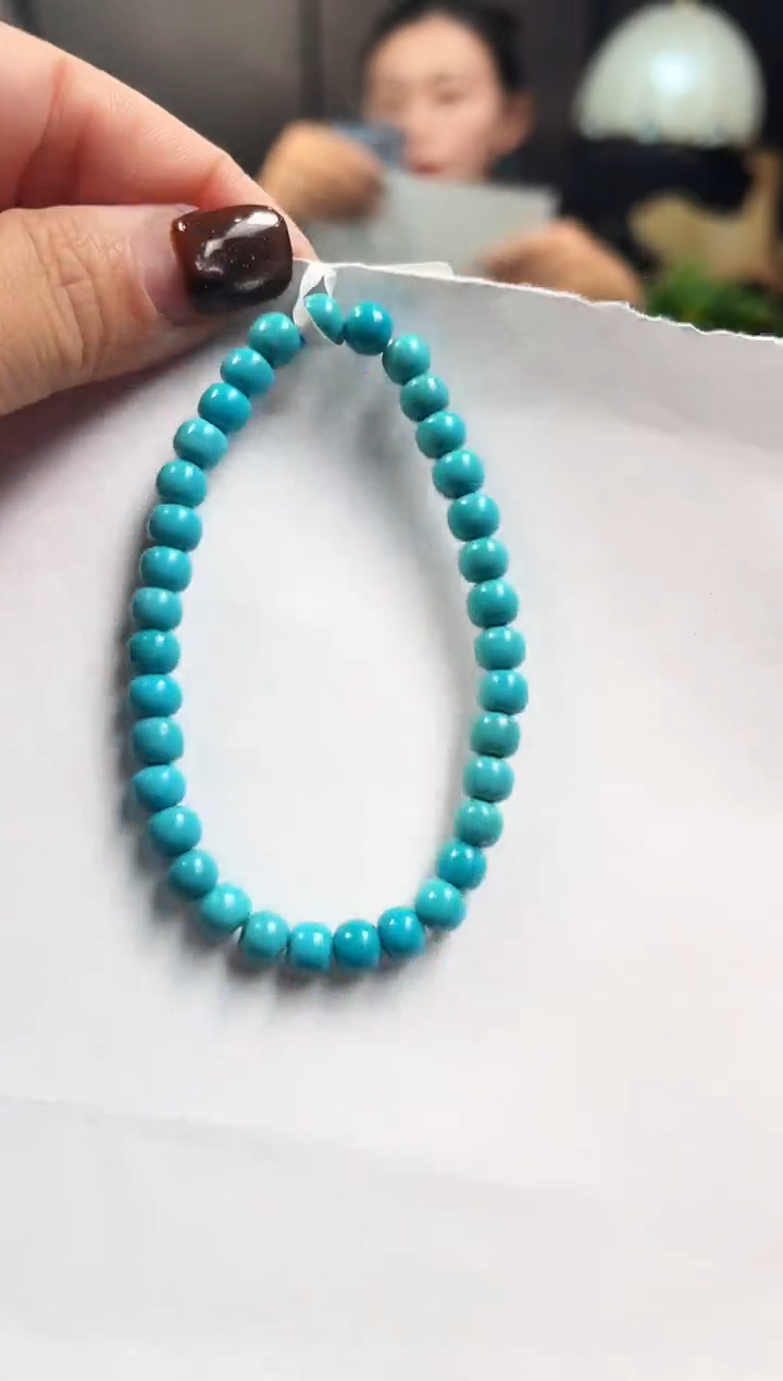 未镶嵌绿松石手串卡6+