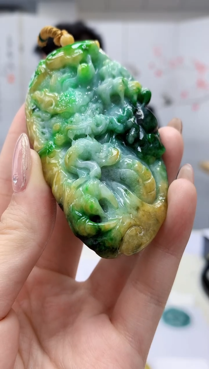 【闪购商品】定制翡翠未镶嵌1502jw-毛货挂件23
