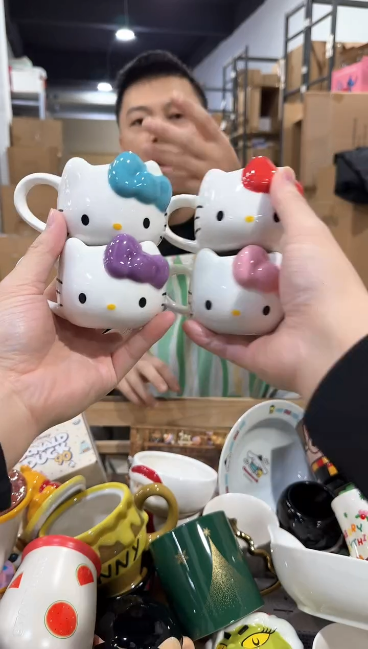 瓷片kkkt 一口杯4件套