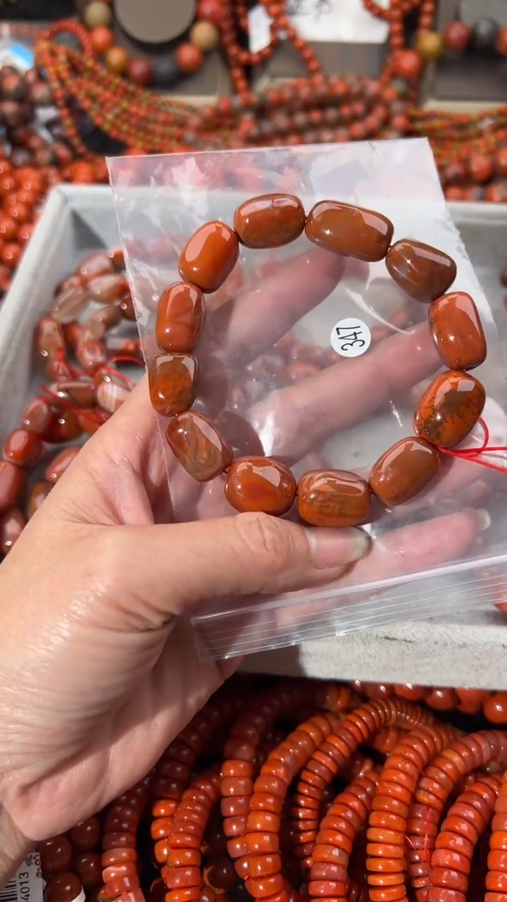 南红玛瑙未镶嵌手串13+