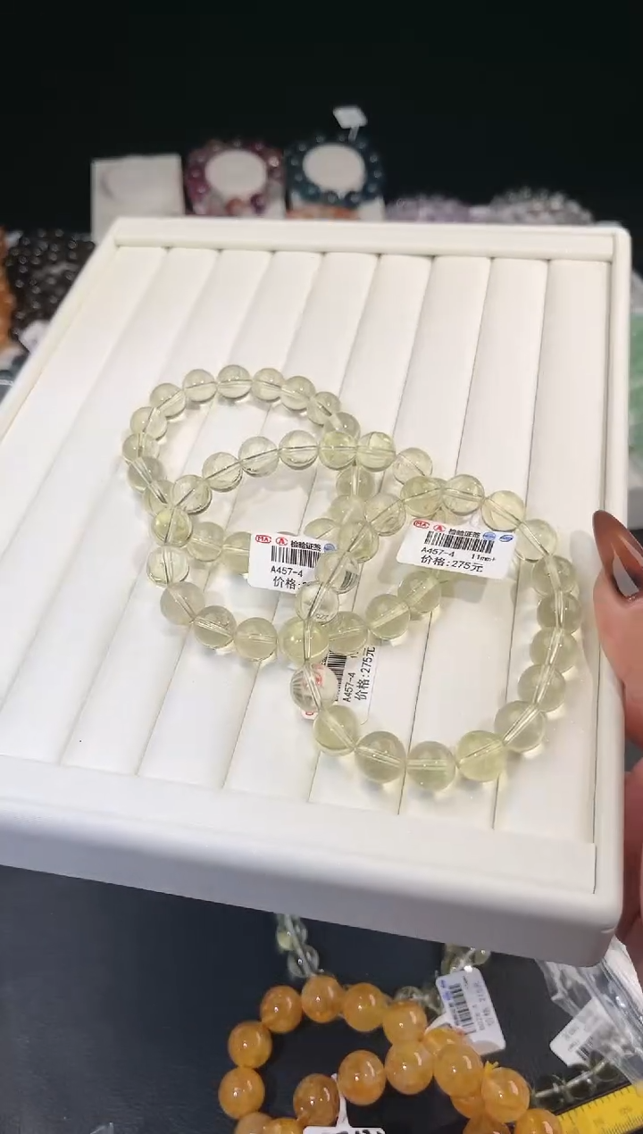 【闪购商品】水晶手链未镶嵌多样性发一柠檬黄