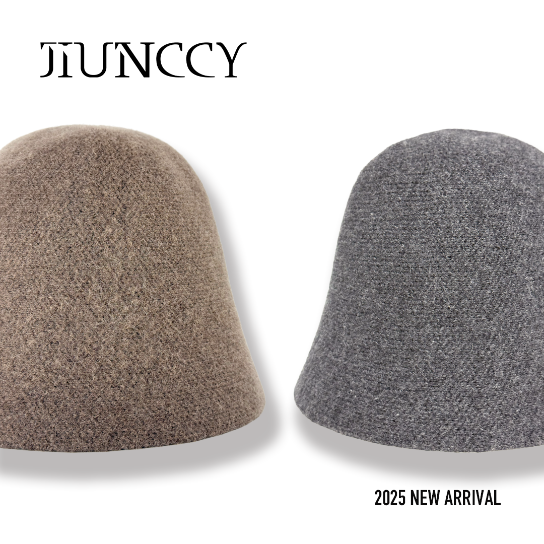 JIUNCCY【渔夫帽】绵羊毛混纺百搭毛呢小盆帽渔夫帽 52YMZ001