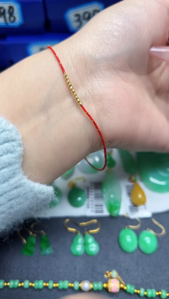 【闪购商品】翡翠手链18K金镶嵌Y缅料A货/多样性发货/一件