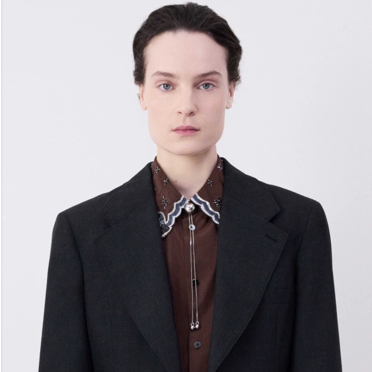 24秋冬新品]LEMAIRE中性经典RATTLE 饰扣领带