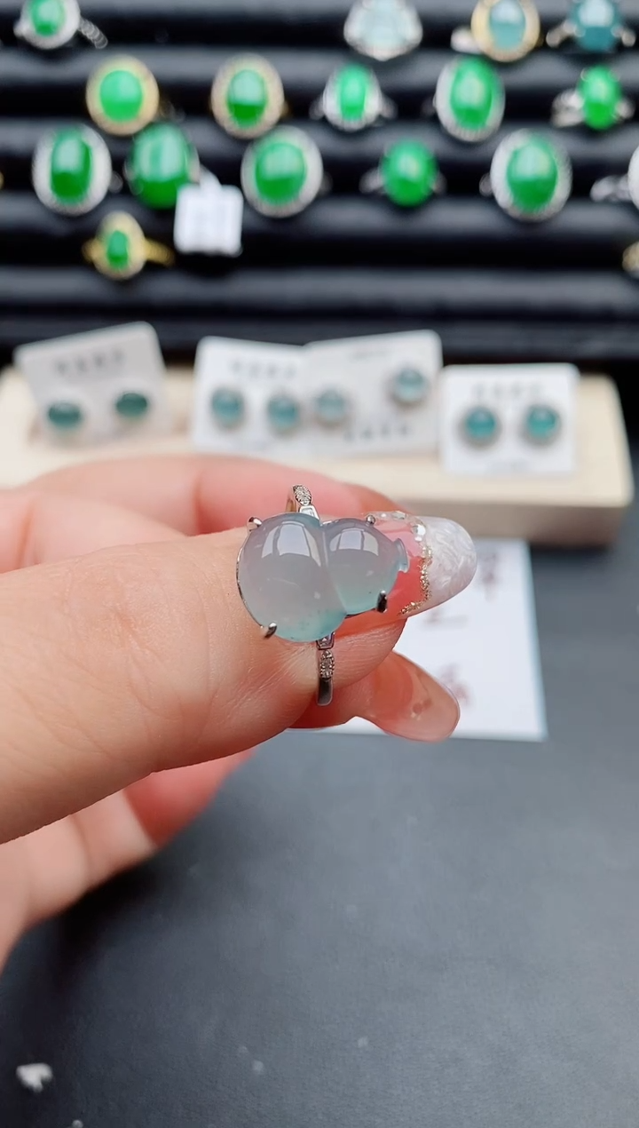 【闪购商品】翡翠戒指银S925镶嵌31221