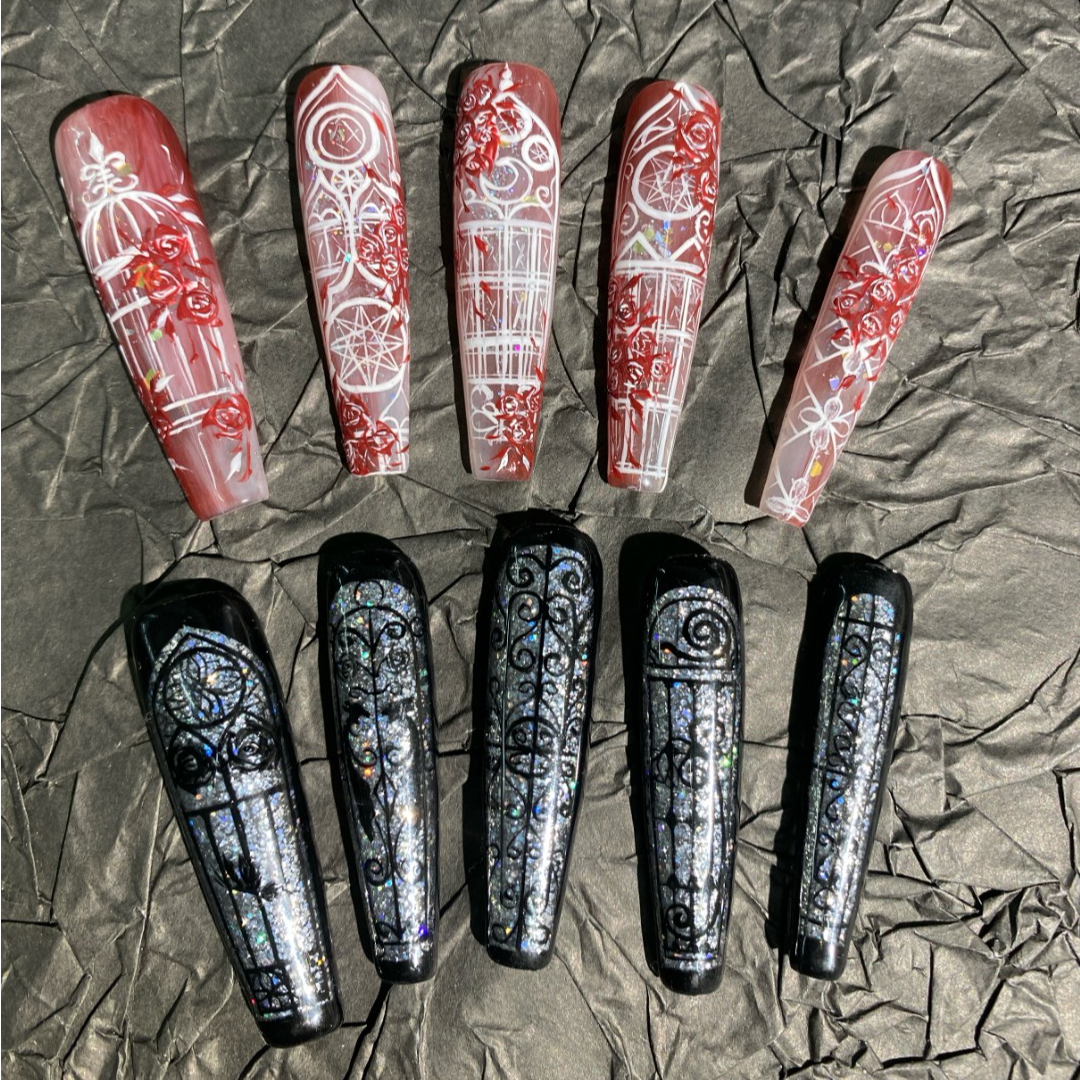 妙艺纯手工穿戴甲定制【定制甲型NO退NO换】